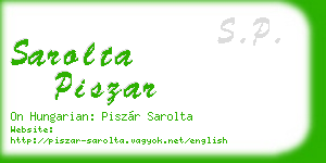 sarolta piszar business card