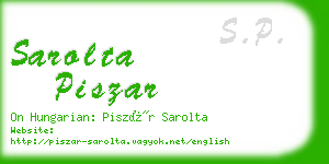 sarolta piszar business card